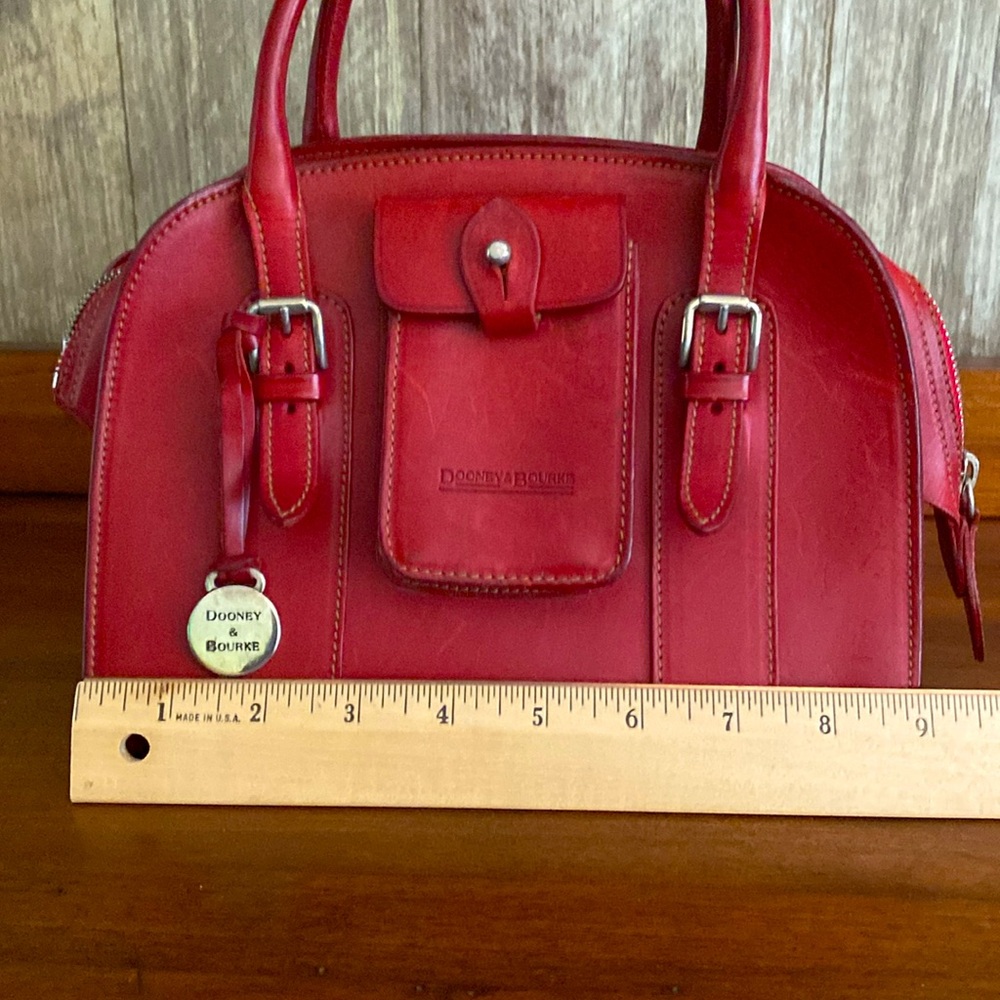 Dooney & Bourke Red Leather “Mini” ALTO Satchel Made in Italy🇮🇹 - Picture 2 of 12